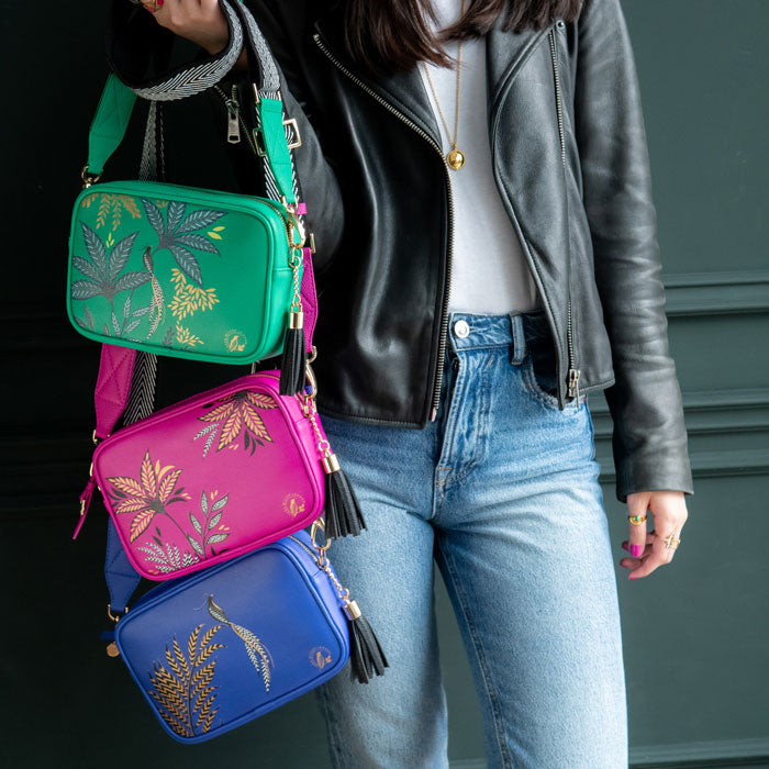 Pink Camera Crossbody