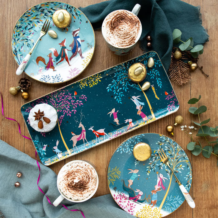 Assiettes à gâteaux Woodland Tales - Lot de 4 pièces assorties