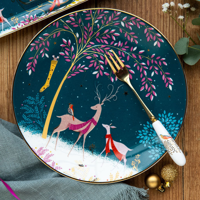 Assiettes à gâteaux Woodland Tales - Lot de 4 pièces assorties