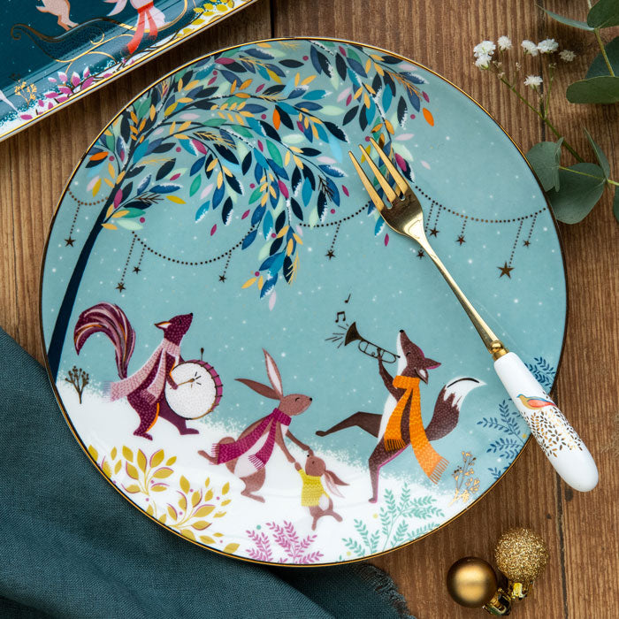 Assiettes à gâteaux Woodland Tales - Lot de 4 pièces assorties