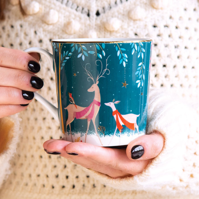 Woodland Tales Deer & Robin Mug
