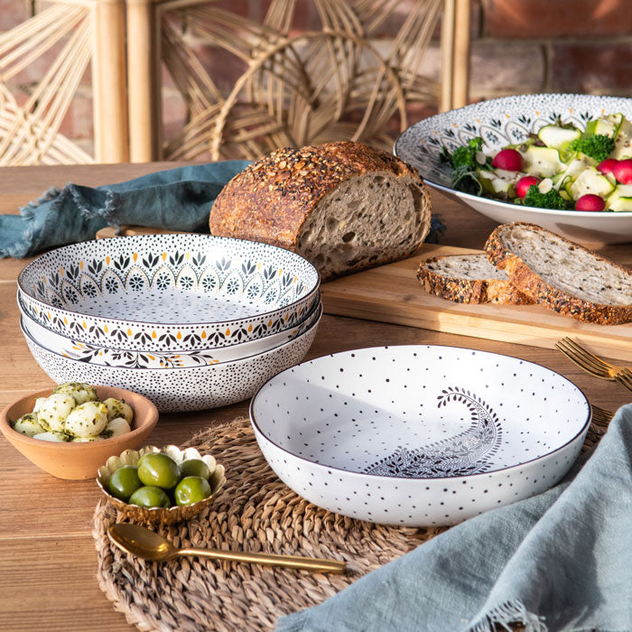 Artisanne Noir Pasta Bowls - Set of 4