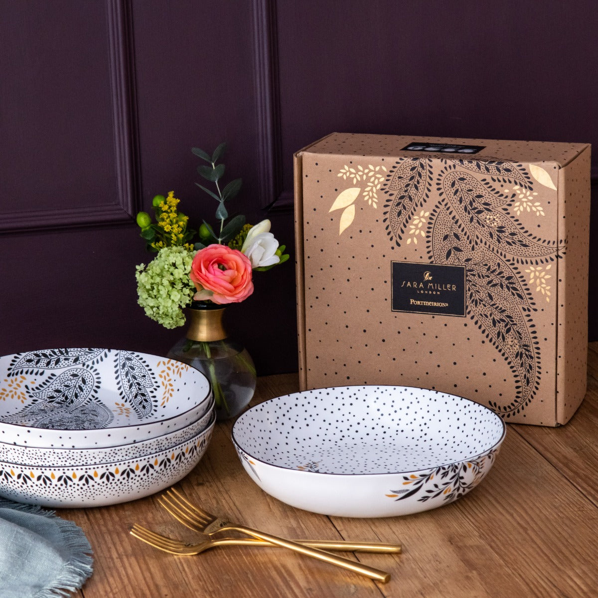 Artisanne Noir Pasta Bowls - Set of 4