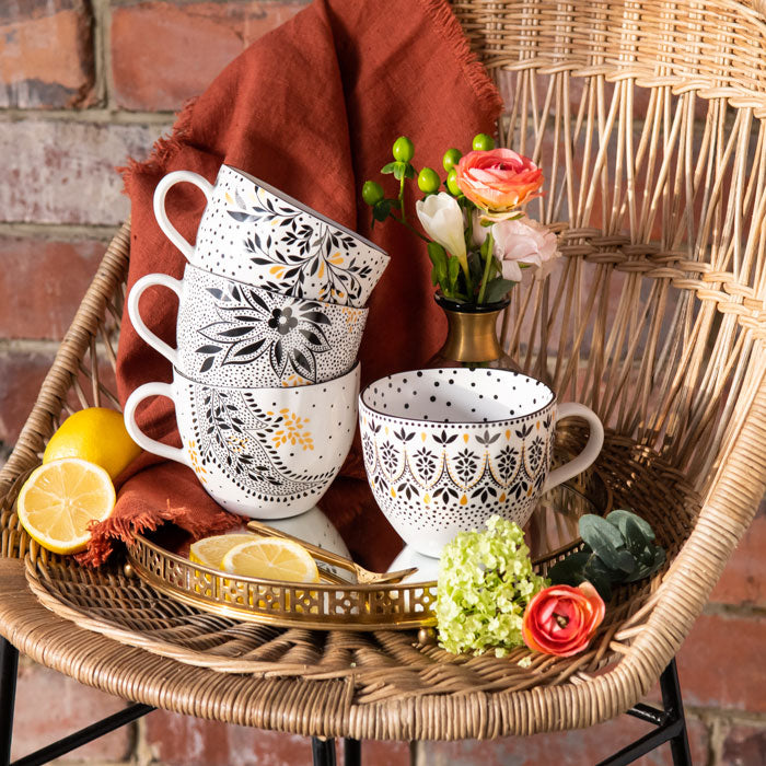 Artisanne Noir Paisley Mug