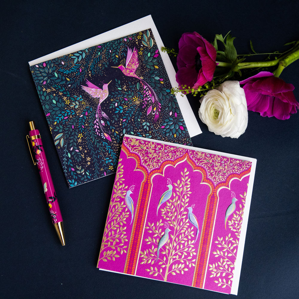 Birds & Scalloped Archway Card