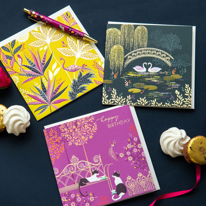 Swans Under Bridge Card