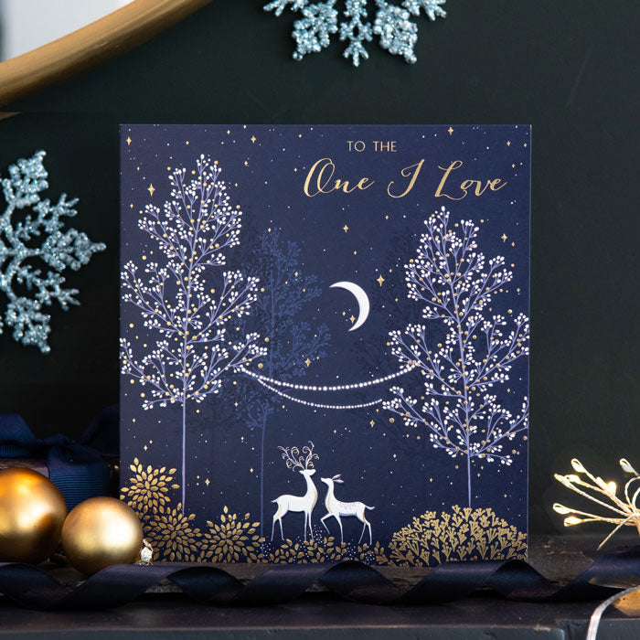 One I Love Deer Christmas Card
