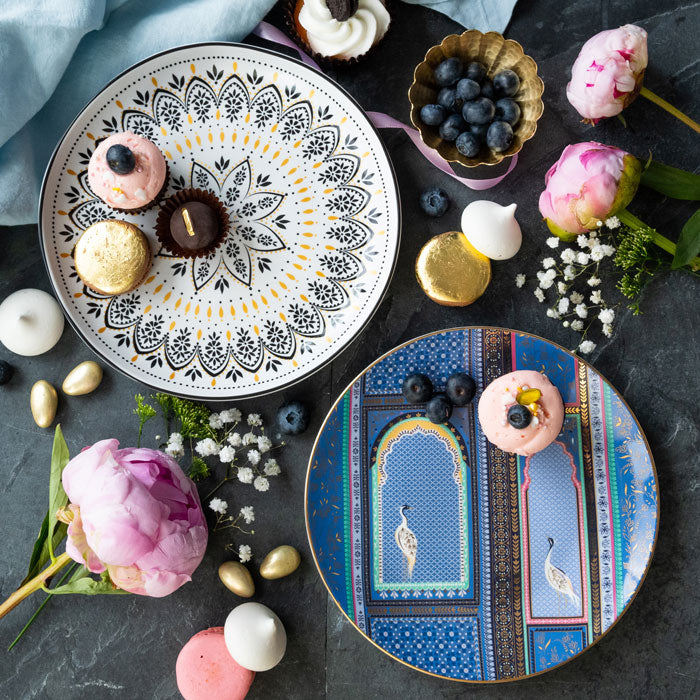 India Cake Plates - Assorted Set of 4
