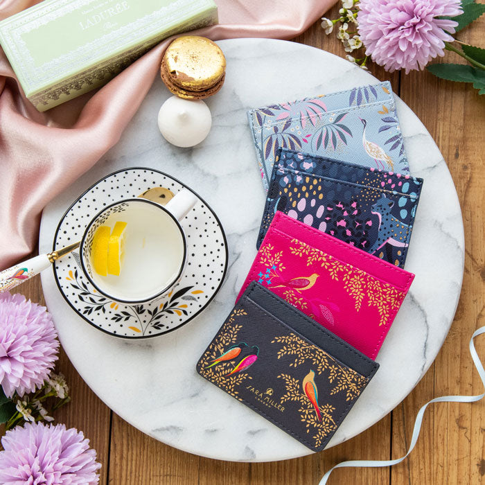 Smokey Blue Birds Card Holder