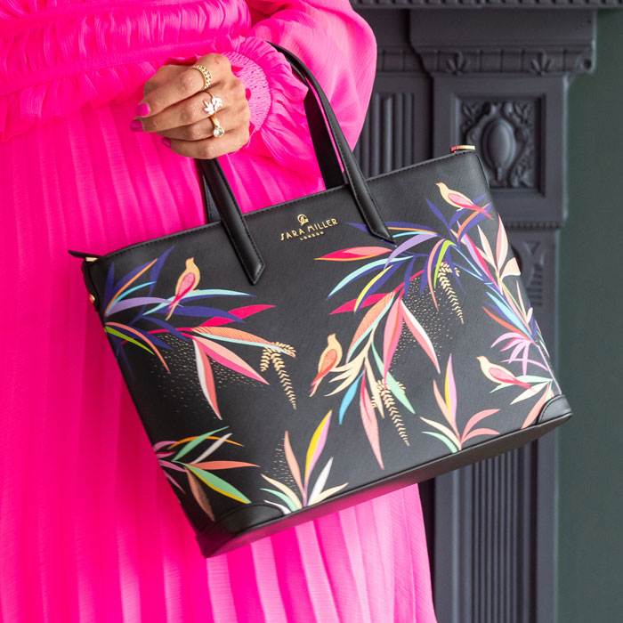 Sac fourre-tout moyen en bambou noir