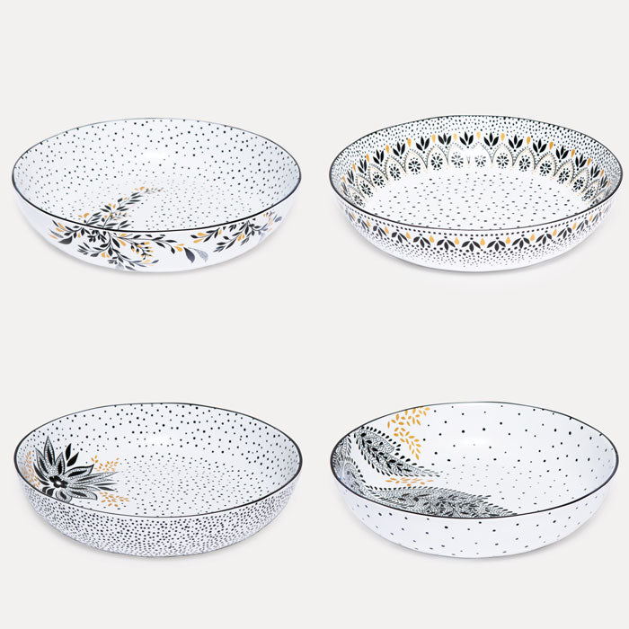 Artisanne Noir Pasta Bowls - Set of 4