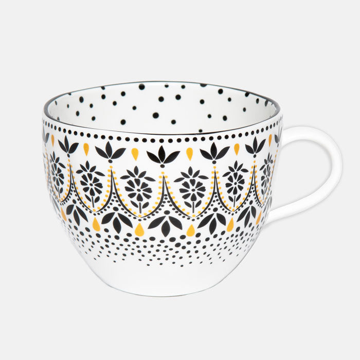 Artisanne Noir Mandala Mug