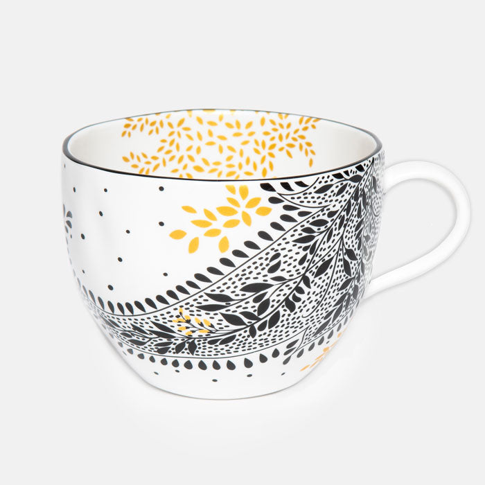Artisanne Noir Paisley Mug