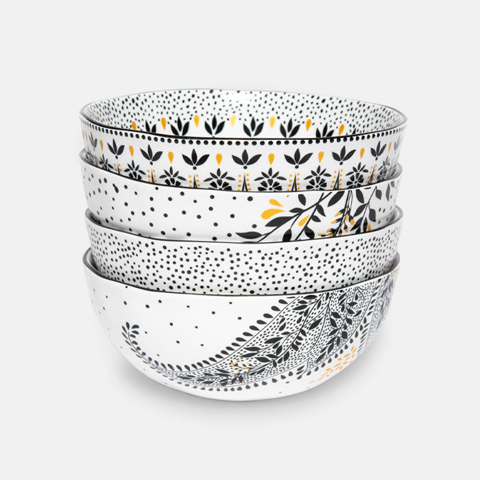 Artisanne Noir Cereal Bowls - Set of 4