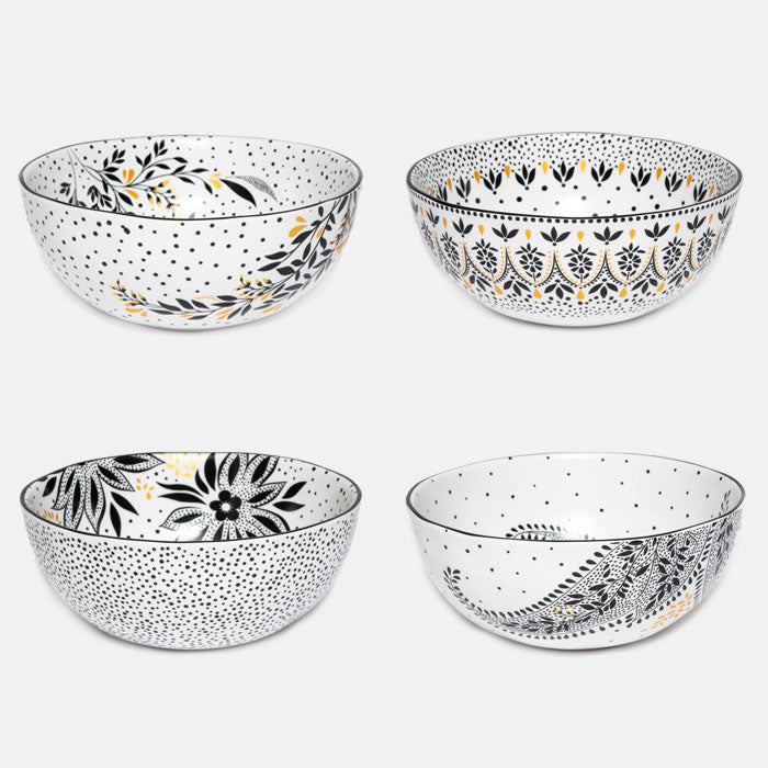 Artisanne Noir Cereal Bowls - Set of 4
