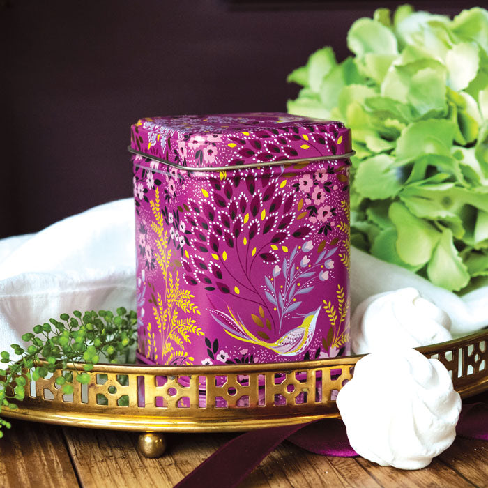 Mauve Songbird Mini Rectangular Tin