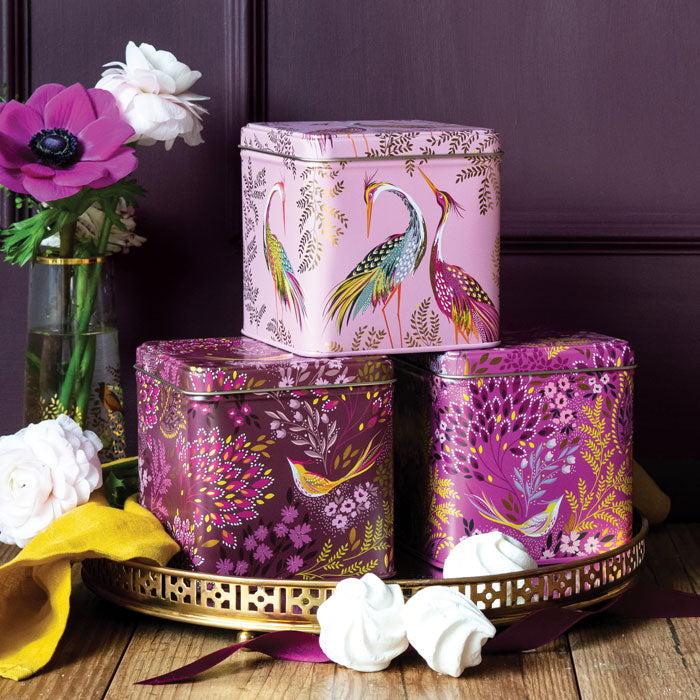 Haveli Garden Square Tin Caddies - Set of 3