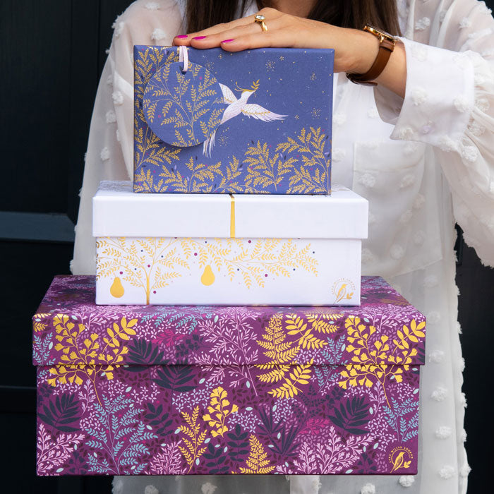 Golden Winter Mixed Gift Boxes - Set of 3