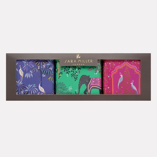 Indian Square Tin Caddies ¨ Set of 3