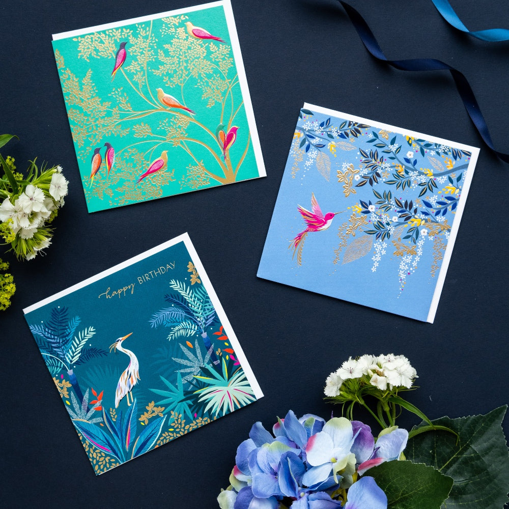 Green Birds Card