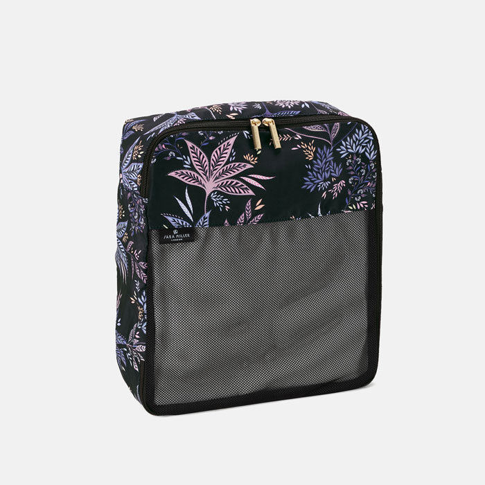 Black Botanic Packing Cubes