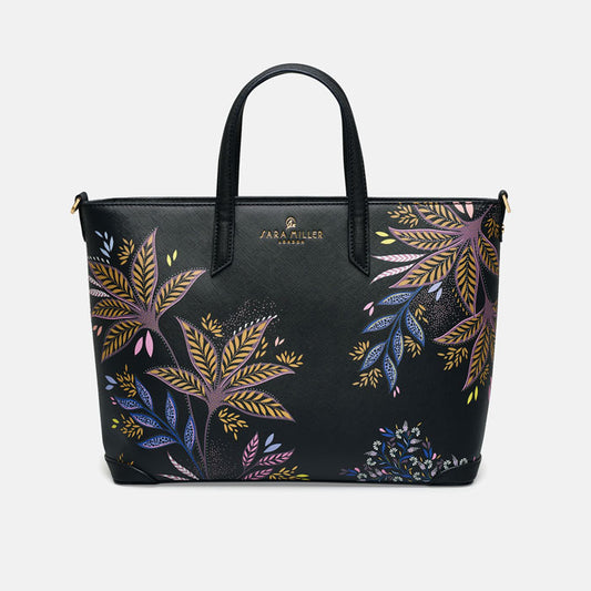 Black Botanic Medium Tote