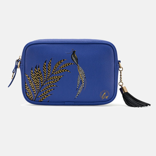 Blue Camera Crossbody