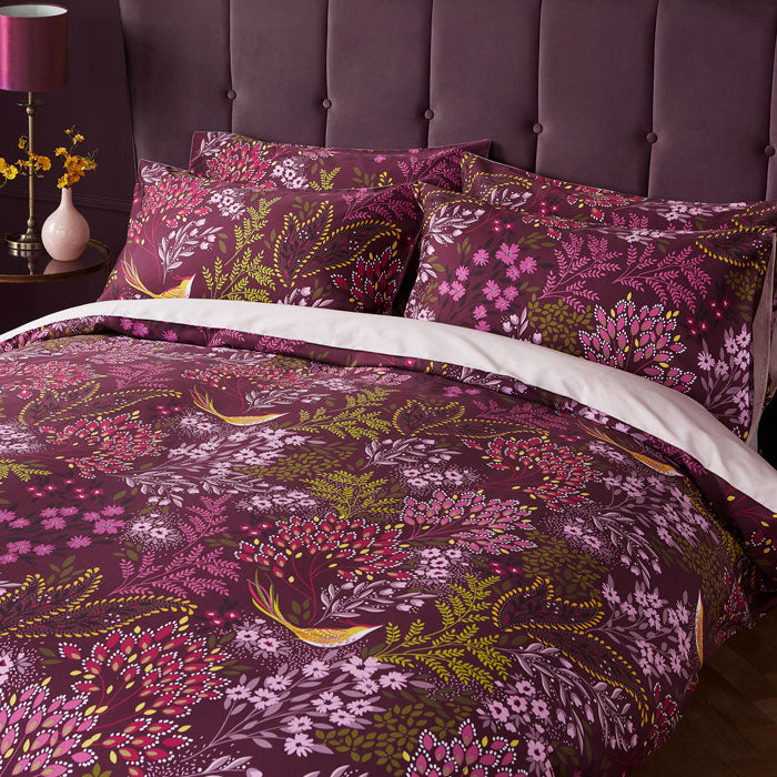 Plum Songbird Bed Linen Collection