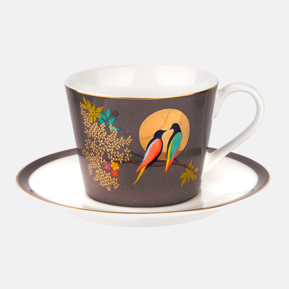 Tasse à thé Oiseaux dans la lune