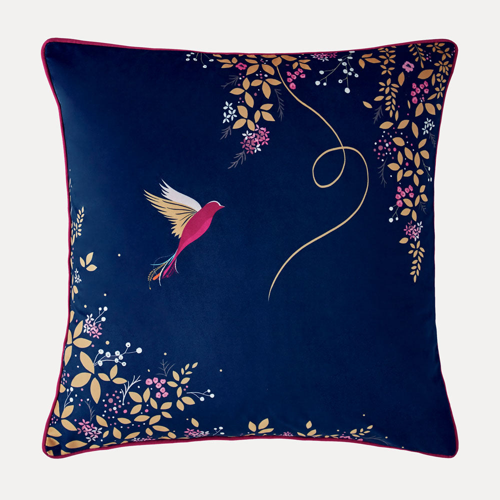 Hummingbird Velvet Cushion