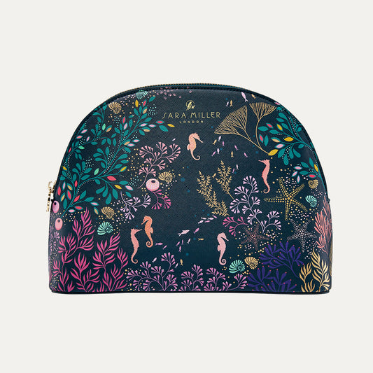 Underwater Spa Large Navy Cosmetic Bag 