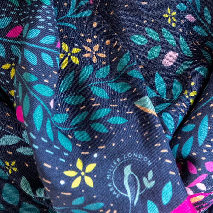 Midnight Hummingbird Paradise Scarf