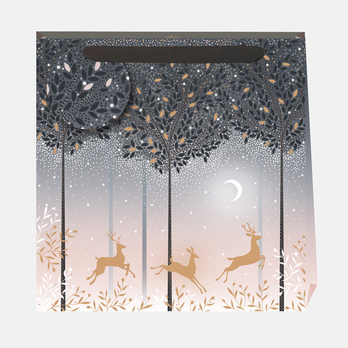 Moonlit Deer Blush & Grey Ombre Large Bag
