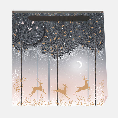 Moonlit Deer Blush & Grey Ombre Large Bag