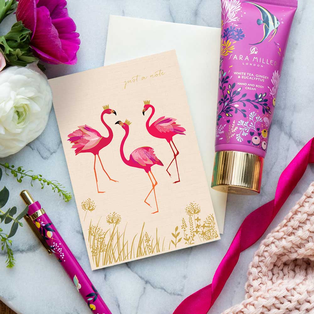 Flamingo Note Cards - Set of 10 Cards