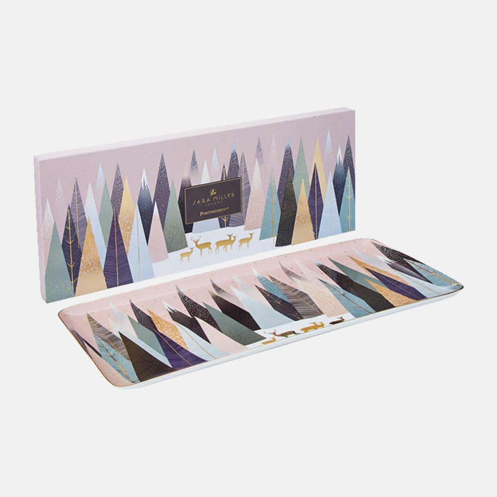 Frosted Pines Deer Sandwich Tray