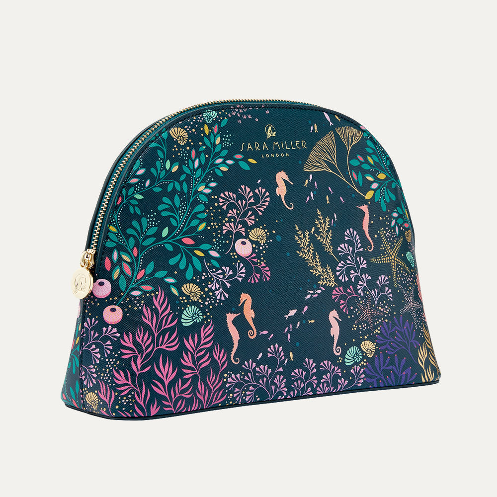 Underwater Spa Large Navy Cosmetic Bag 