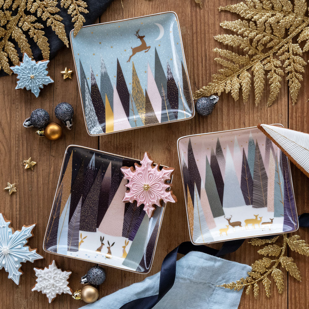 Frosted Pines Square Dishes - Set of 3