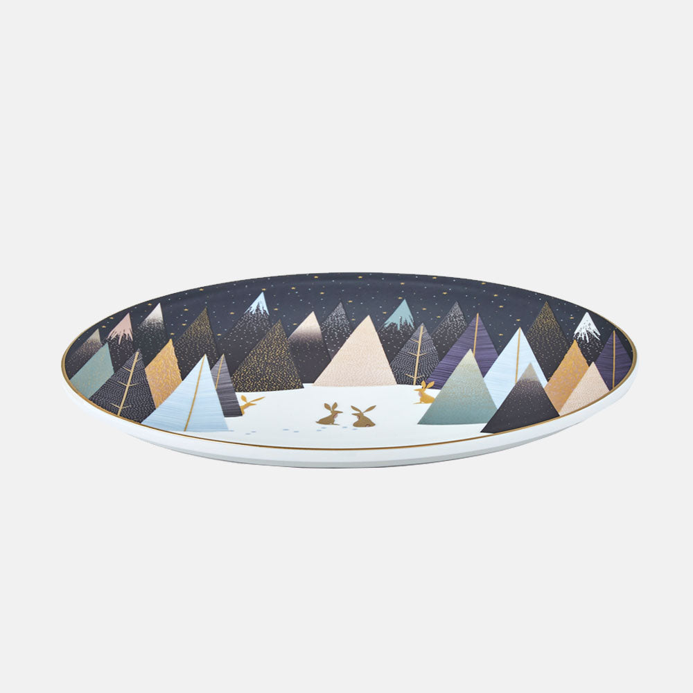 Frosted Pines Rabbit Serving Plate