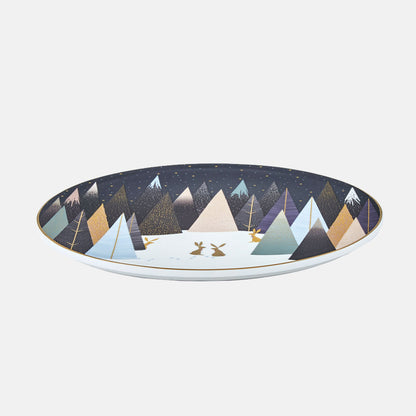 Frosted Pines Rabbit Serving Plate