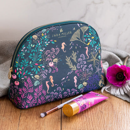 Underwater Spa Large Navy Cosmetic Bag 