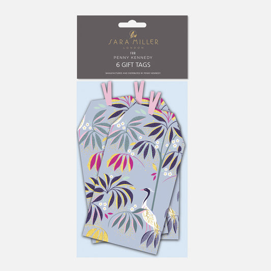 Crane Garden Sky Blue Gift Tags ¨ Pack of 6