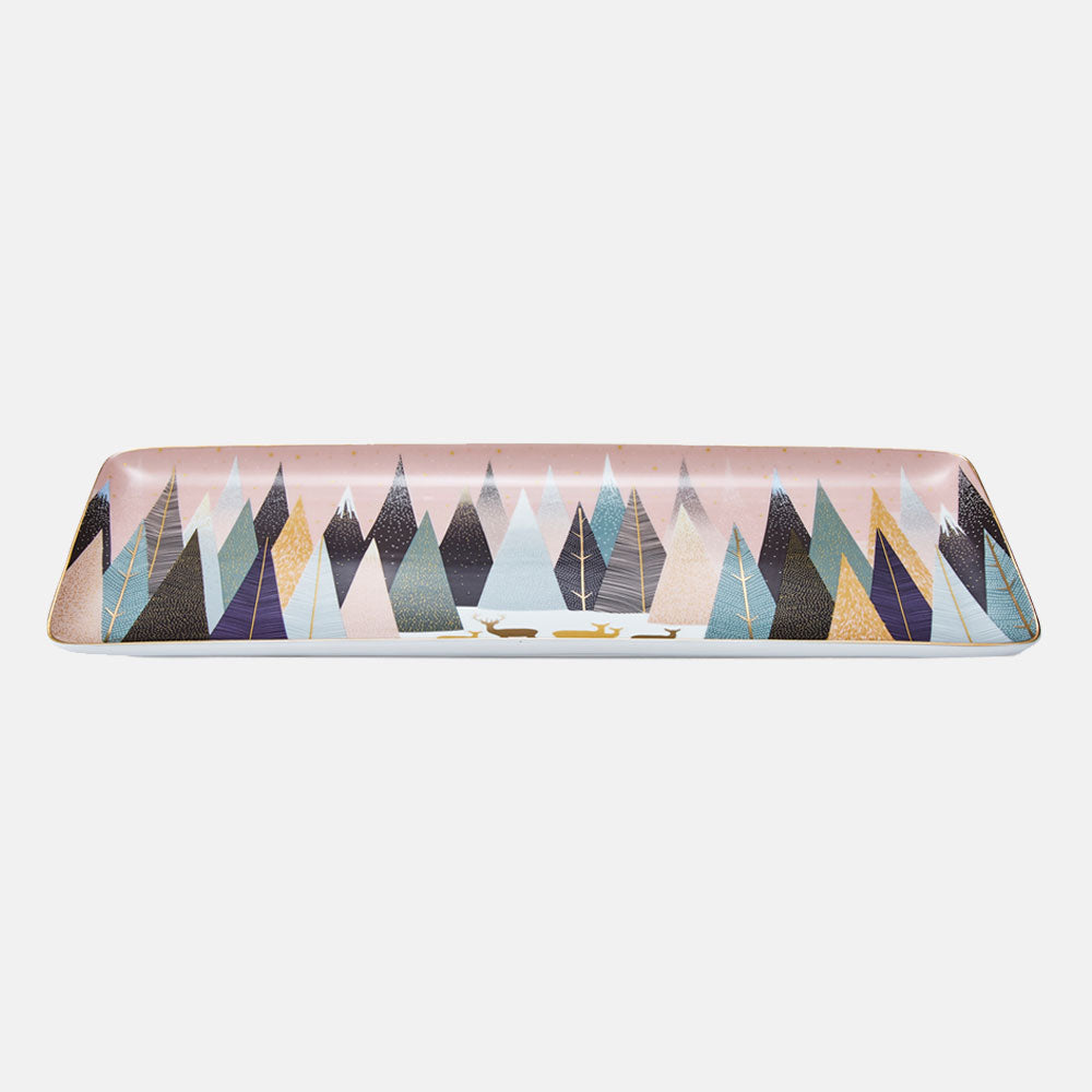Frosted Pines Deer Sandwich Tray