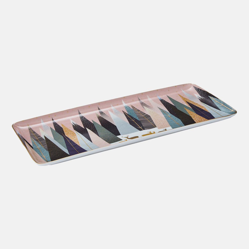 Frosted Pines Deer Sandwich Tray