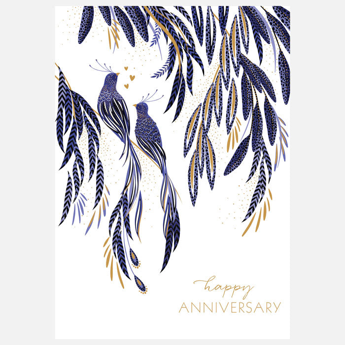 Tail Feathers Anniversary Card
