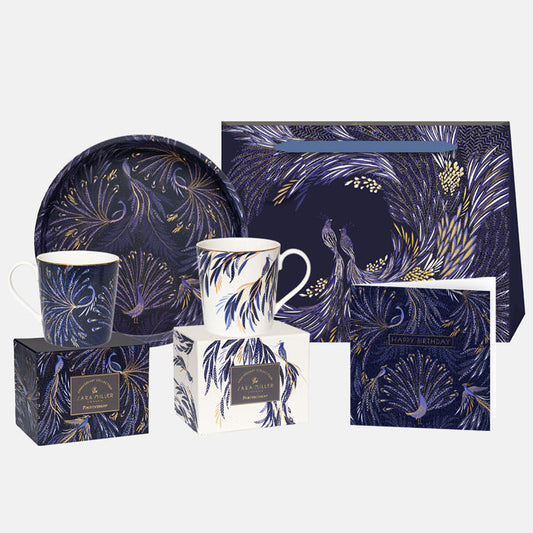 Peacock Parade & Tail Feathers Mug & Tray Bundle (worth over £60)