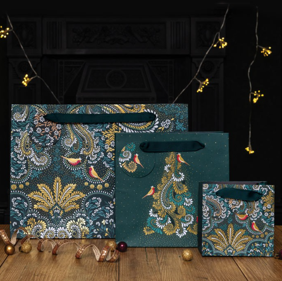 Robin Filigree Deep Emerald Shopper Bag