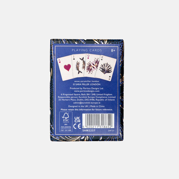 Back of presentation box, shows some designs.