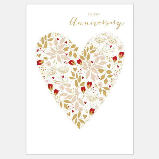 Anniversary Floral Heart Card