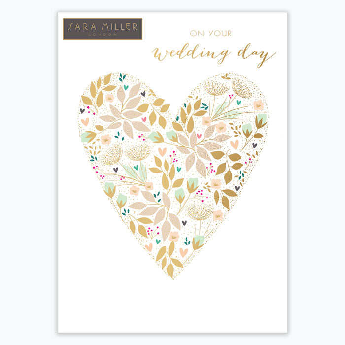 Wedding Floral Heart Card